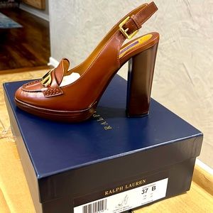 Purple Label Brown Luxe Baby Calf Heels